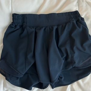 True Navy Lululemon Hotty Hot shorts
